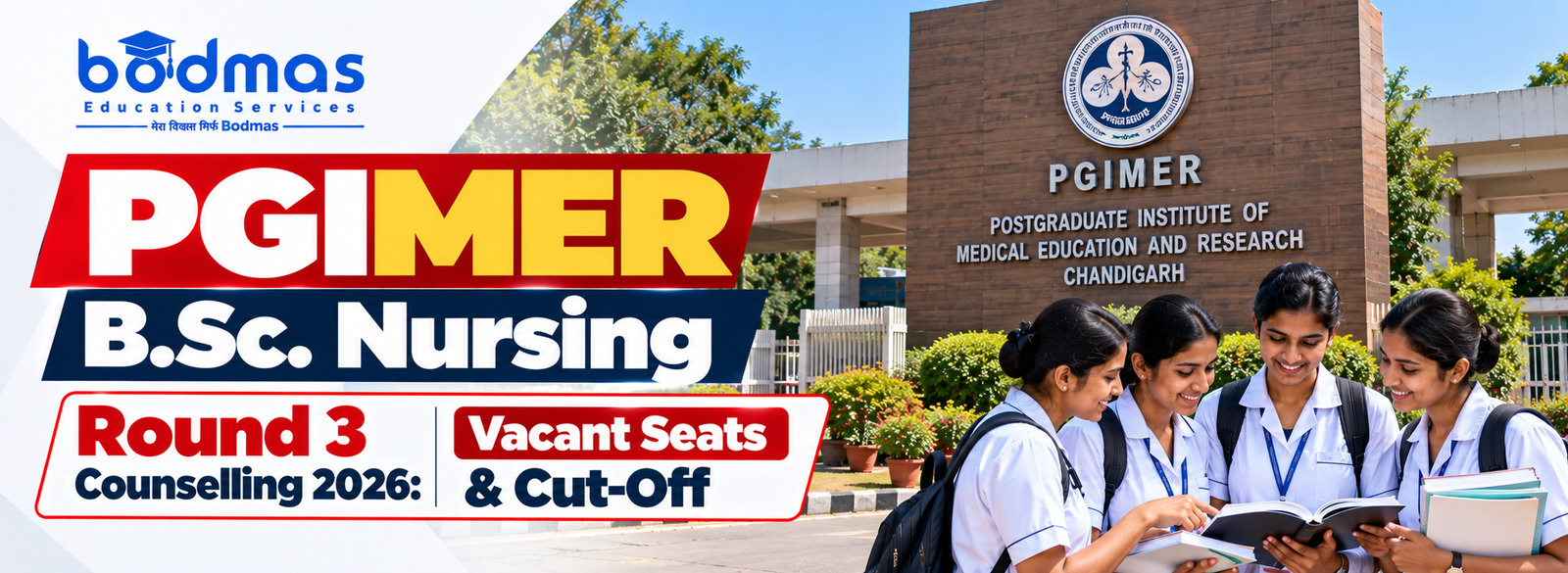 PGIMER B.Sc. Nursing Round 3 Counselling 2026: Vacant Seats & Cut-Off